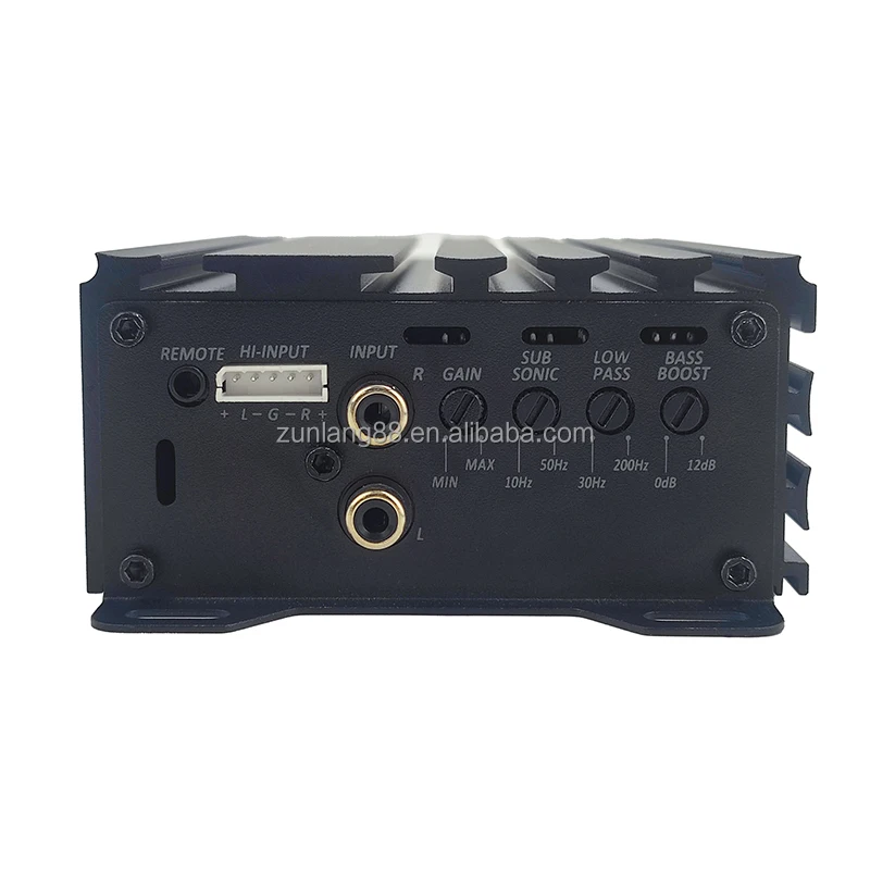 RMS Power 600W@ 1Ω/ 550W@ 2Ω/400W@ 4Ω Car Audio power Amplifier Class D Subsonic Monoblock Korean Style Heavy Aluminium Heatsink