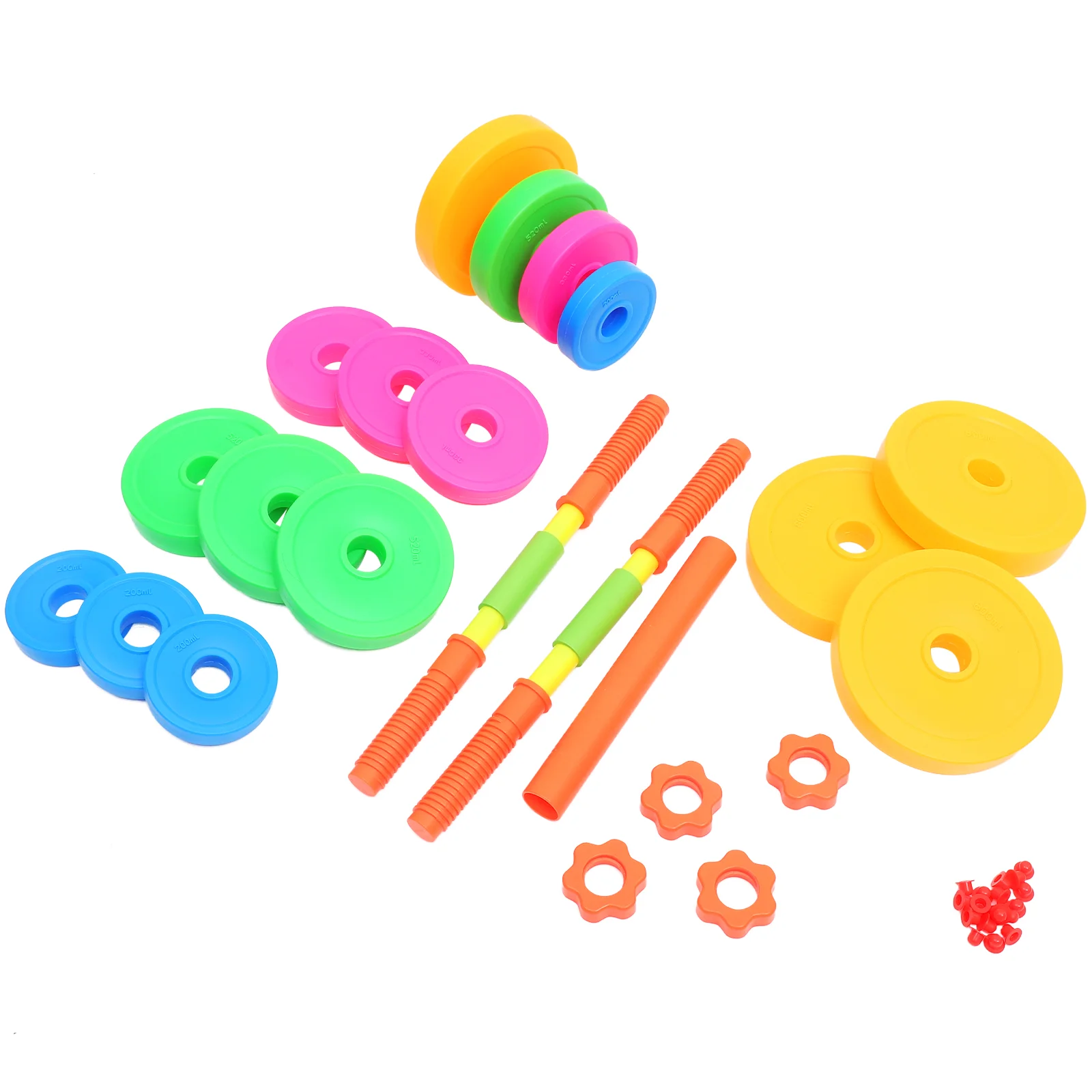 

Barbell Toys Children Barbells Kids Plaything Dumbbells Body Training Workout Equipment Plastic Detachable Filling Exercise