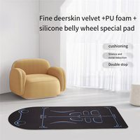 AU-Exercise Equipment Mat For Ab Roller Wheel,Non Slip Abdominal Knee Mat,Home Gym Floor Pad For Yoga,Pilates