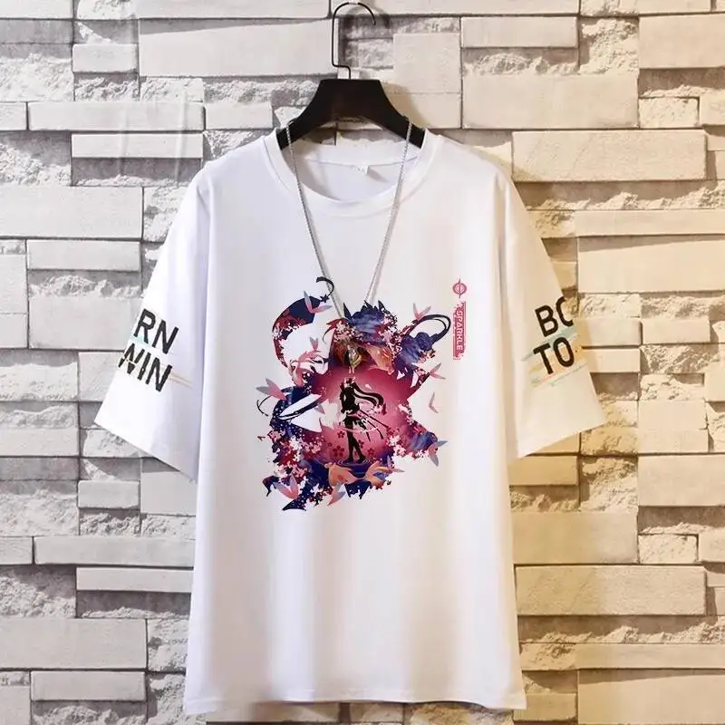 

Anime Game Honkai: Star Rail Cos Acheron Rappa Firefly Kafka Etc. 2025 Unisex Casual Daily Pure Cotton Printed T-Shirt