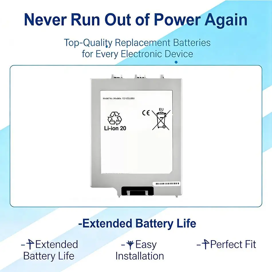 

Аккумулятор для ноутбука Panasonic FZ-VZSU88U, надежный источник питания для планшетных ПК, премиум-замена, 94 Вт·ч