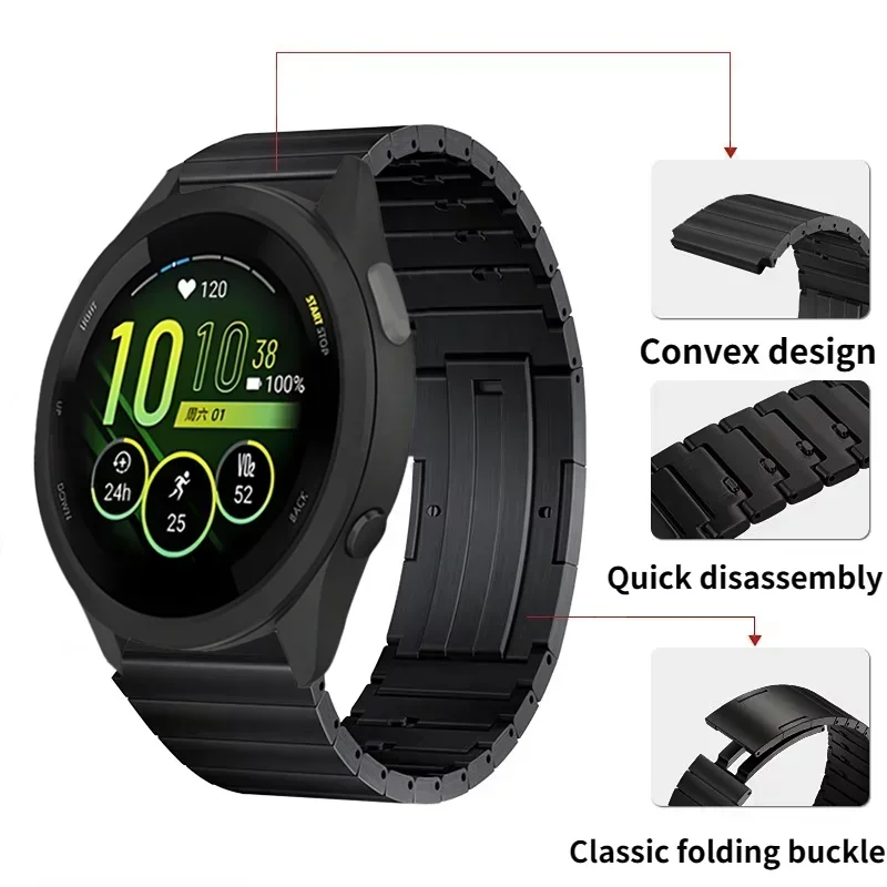 Garmin Venu 3 2/Vivoactive 4 밴드 팔찌 Garmin Forerunner 965 265 255 955 745 용 22mm 퀵 릴리스 티타늄 메탈 스트랩