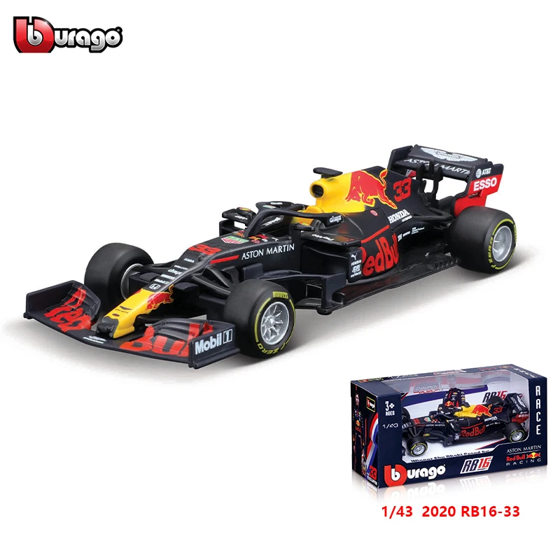 Bburago 1:43 Ferrari F1 Red Bull Racing 2020 RB16 33# Formula One Die Cast Alloy Car Model SF21 W12 RB16B W10 RB15