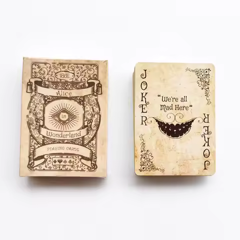 Vintage Style Playing Cards, Alice Theme Poker Deck, Retro Board Game Poker Set, Magic Cards, Novelty Gift Playing Cards