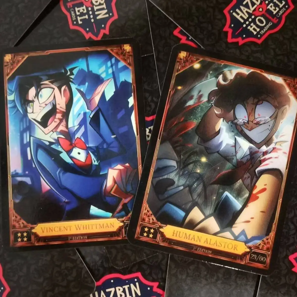 Hazbin Hotel Alastor Vox Velvet Lute Valentino Anime Flashcard Collection Little Paper Card Cartoon Fan Gift Birthday Cosplay