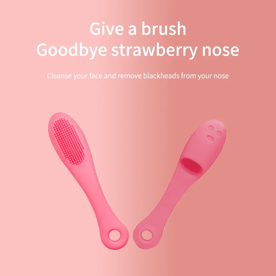 1 Pcs Silicone Nose Brush Cleanses Face Removing Blackheads Cleaning Nose Brush Cleaning Exfoliating Face Wash Brush Care Tool - Detail 1