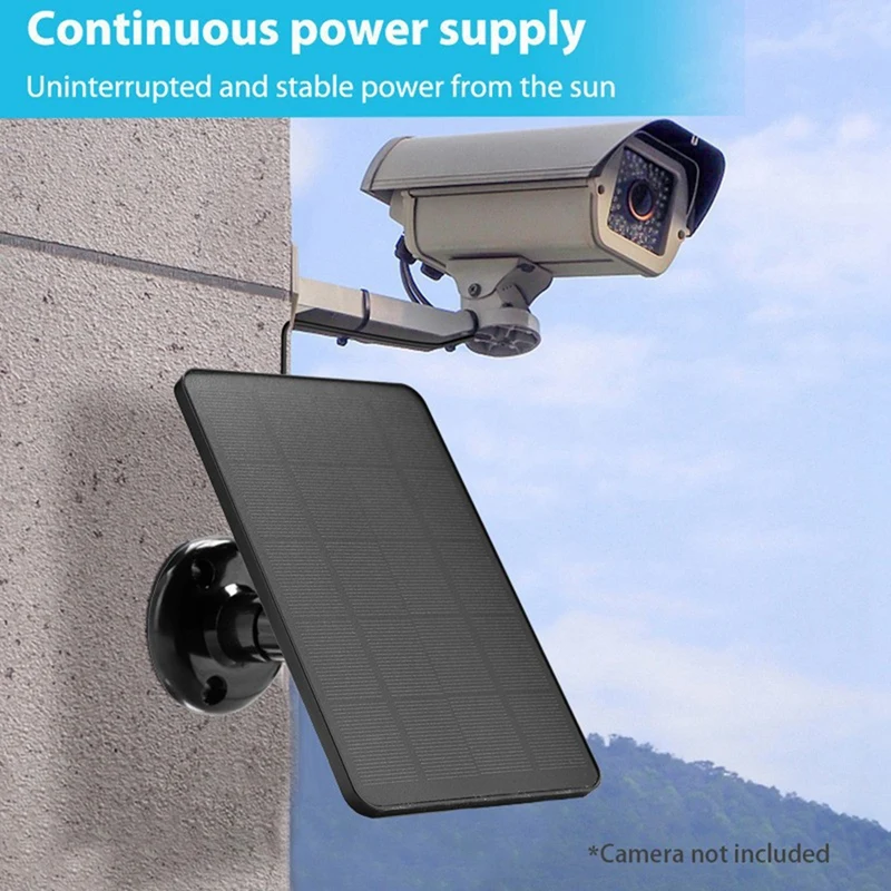 Solar Panel 4W 5V For Ring For Blink Security Camera IP65 Waterproof Solar Charger With 360 Degree Bracket
