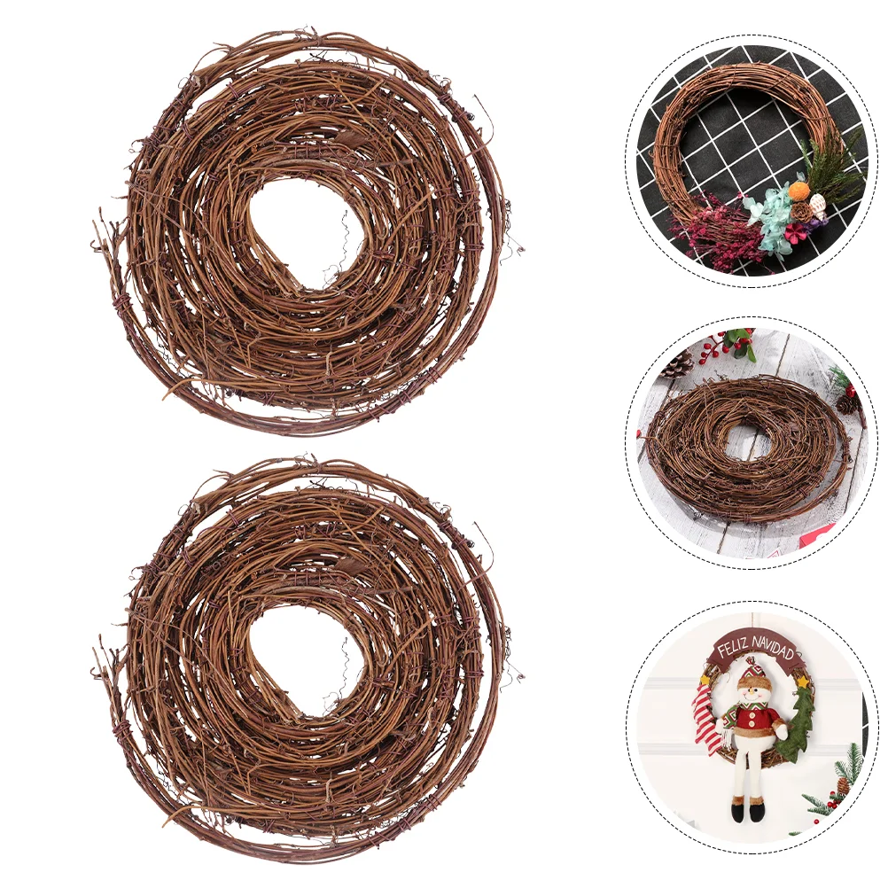 

2 Pcs Rattan Christmas Hanging Decor Snake Shape Vine for DIY Crafts Garland Wreath Natural Twig Pendant Wedding Decorations