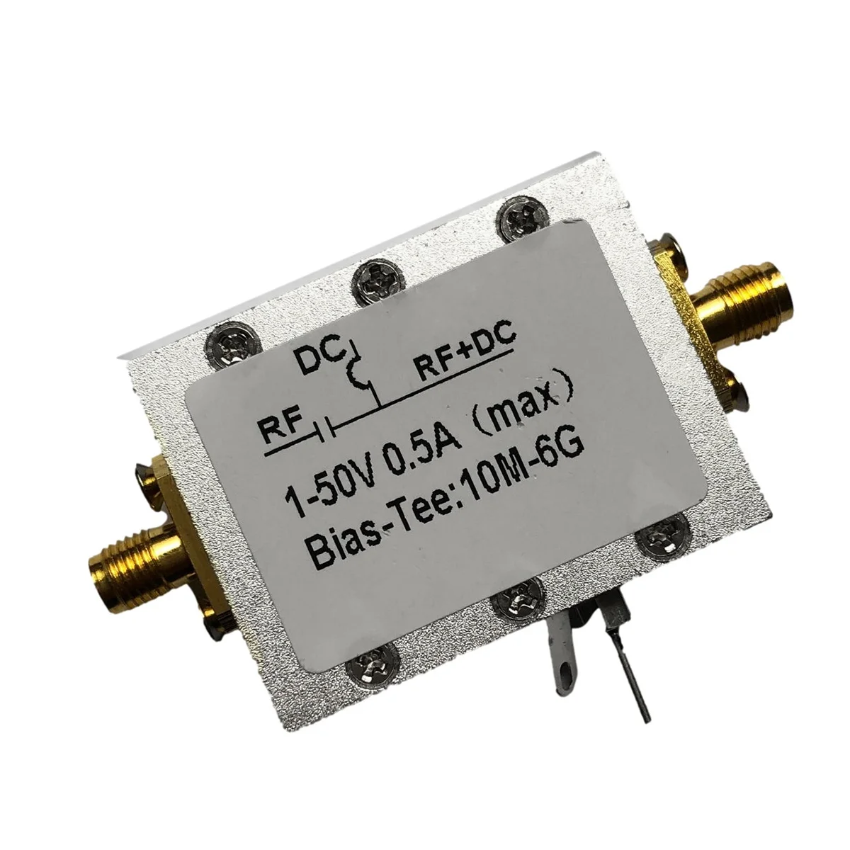 RF Blocker T coaxial, Banda larga, Radiofrequência, Microondas, RF, Alimentação, Analisador, 10MHz-6GHz, Novo