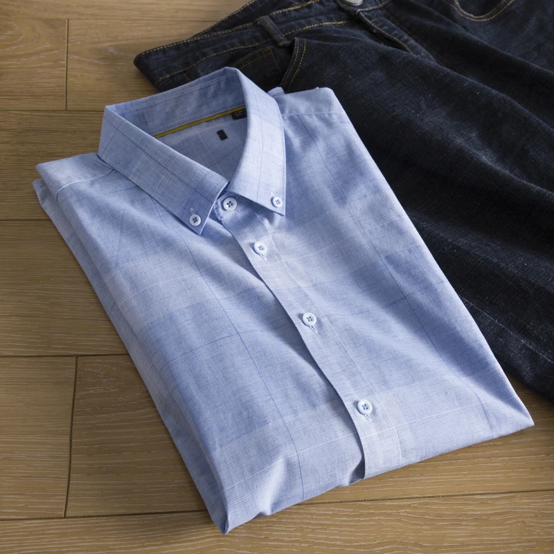 

Премиум-качество! Искусственный шелк! Летняя тонкая удобная мужская повседневная рубашка для бизнеса, легкая, приталенная, молодежная...