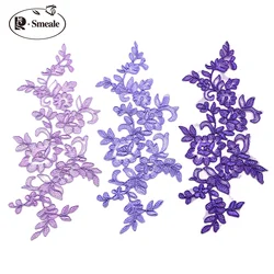 20Pcs/10Pair 25color Border Lace Mirrored Flowers Wedding Dress Wedding Shoes Headdress DIY Sewing Accessories RS200