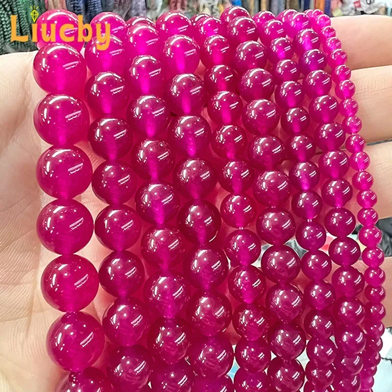 Natural stone Treasure Red Chalcedony Jades Beads For Jewelry Making DIY headwear Handstring anklet 15\