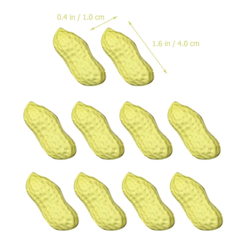 

10pcs Simulation Peanut Ornaments Decorative Fake Dried Fruits Lifelike Photography Props Shop Displaying Vivid Peanut Models