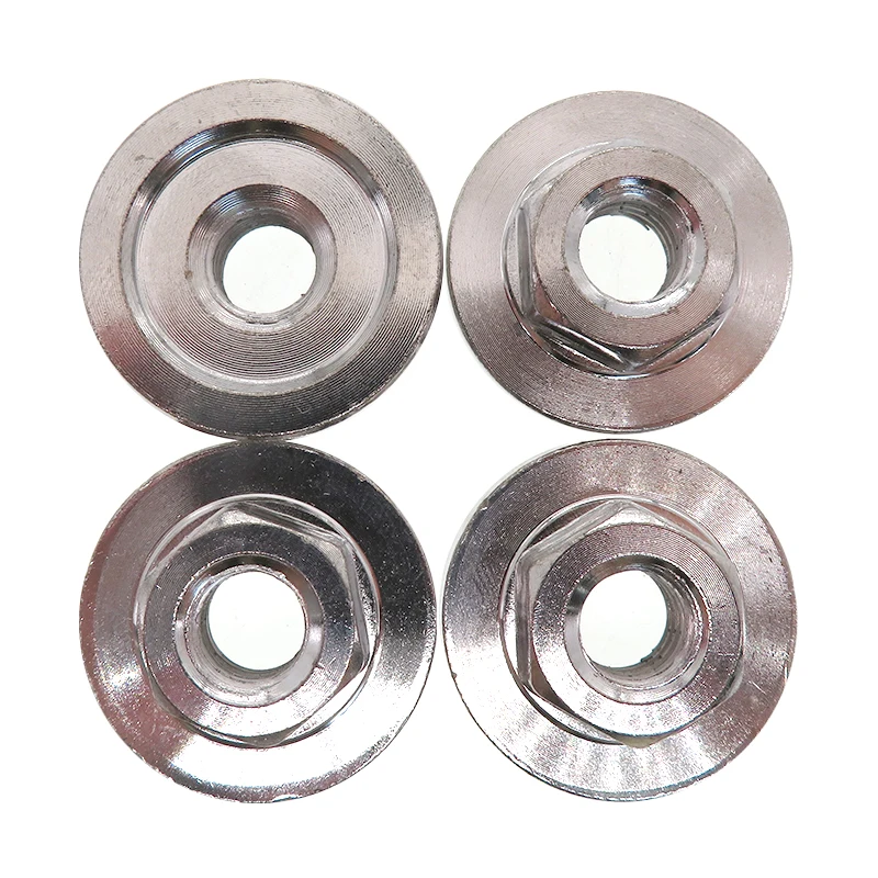 Flange Nuts M10 Thread Hex Flanged Locknut Locking Stop Fastener Nut for 100 Type Angle Grinder Diamond Disc Grinding Disc