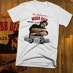 Cudowny Mobb Deep Queensbridge Hip Hop t-Shirt, muzyka Rap, biała, nowa bawełniana męska bluzki damskie koszulka