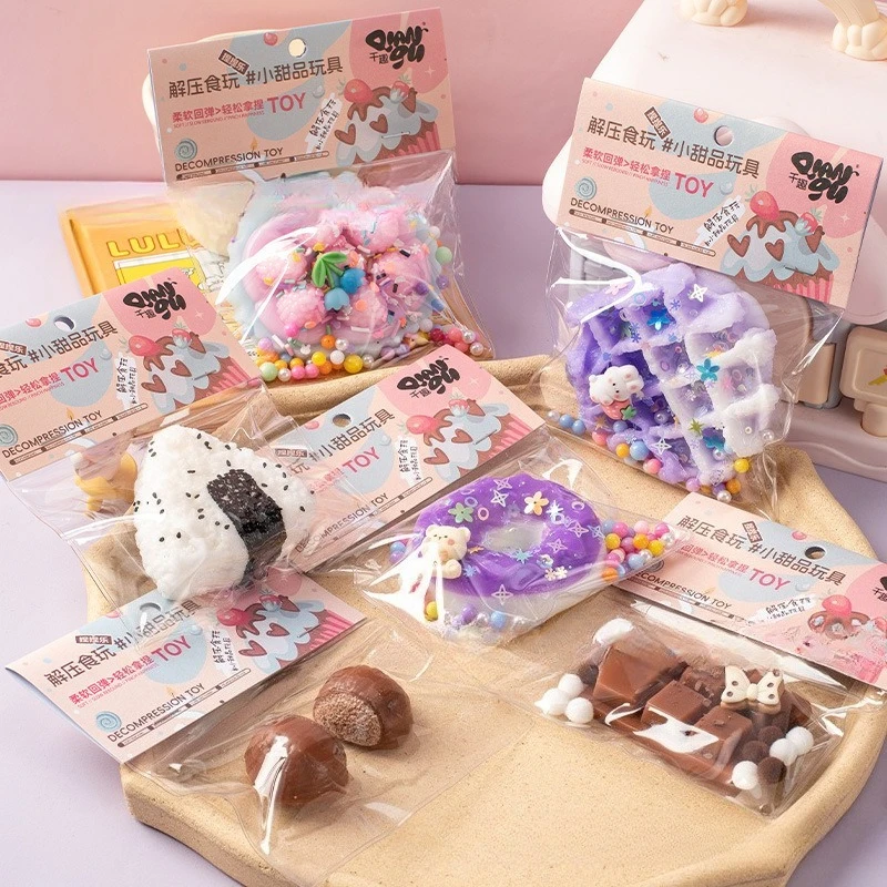 Qianqu Ultra-Soft Clay-Squishy Stress Relief Toys in Mystery Bags & Boxes, ideal for all festivals and perfect stress-relief gadgets