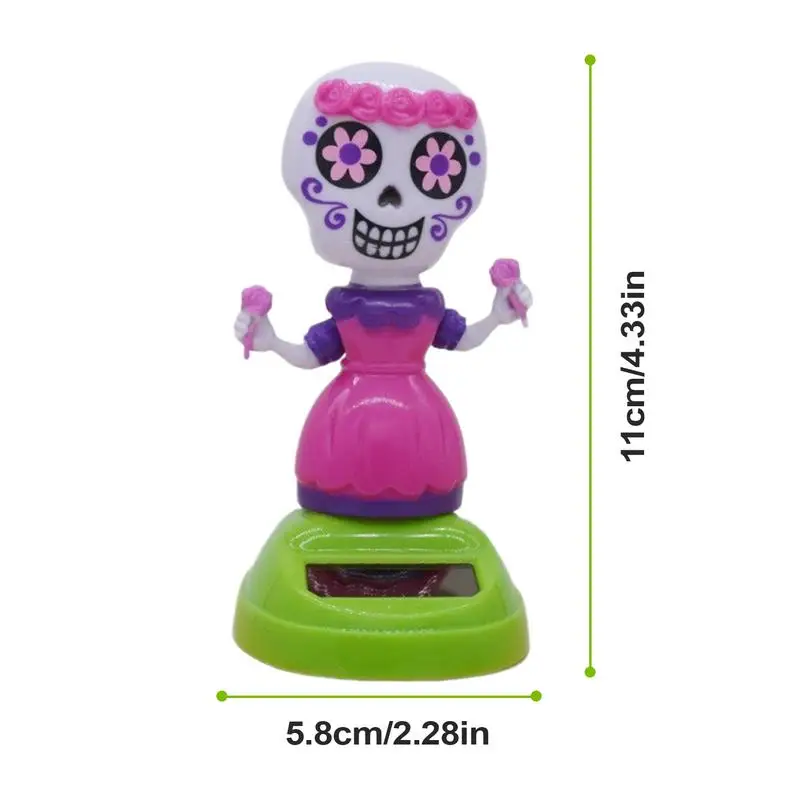 Leuke schedel hoofd figuur waterdicht zonne-speelgoed voor auto-interieur Halloween-feestjes vensterbank binnenplaats patio tuin buiten decor