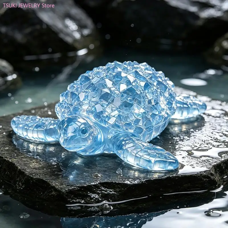 62KE Translucent Silicone Marine Turtles Mold for Handmade Display Pieces, 3D Faceted Shell Design with Easy Release