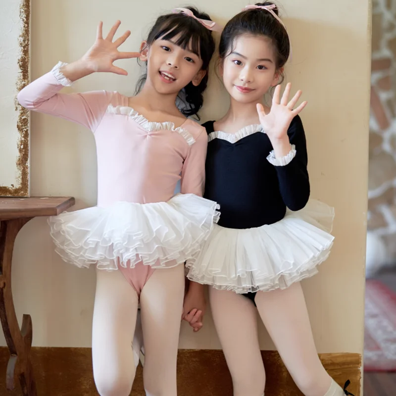 أطفال بنات المهنية ملابس رقص الباليه الزي للأطفال الجمباز ثياب توتو تنورة فستان منفوش مرحلة الأداء