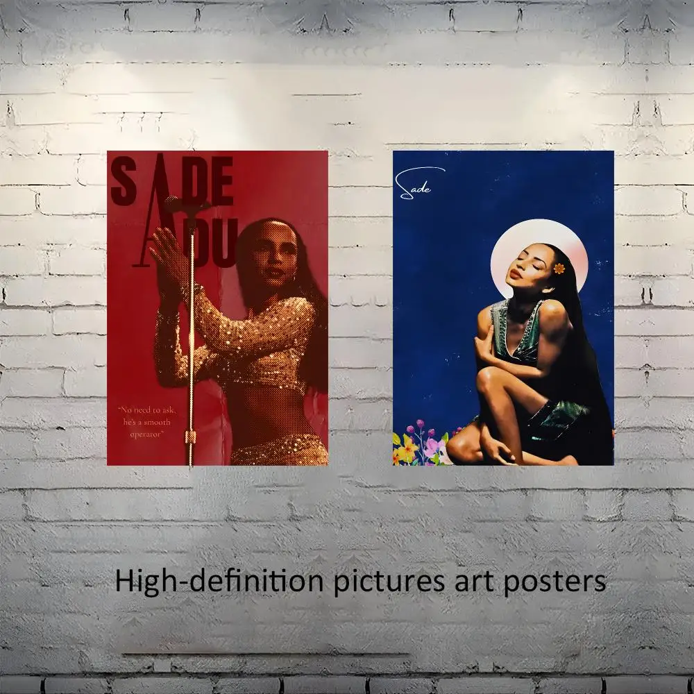 Sade Adu Singer Album Poster Frameless poster pp Matte adhesive paper for Living room hallway bedroom