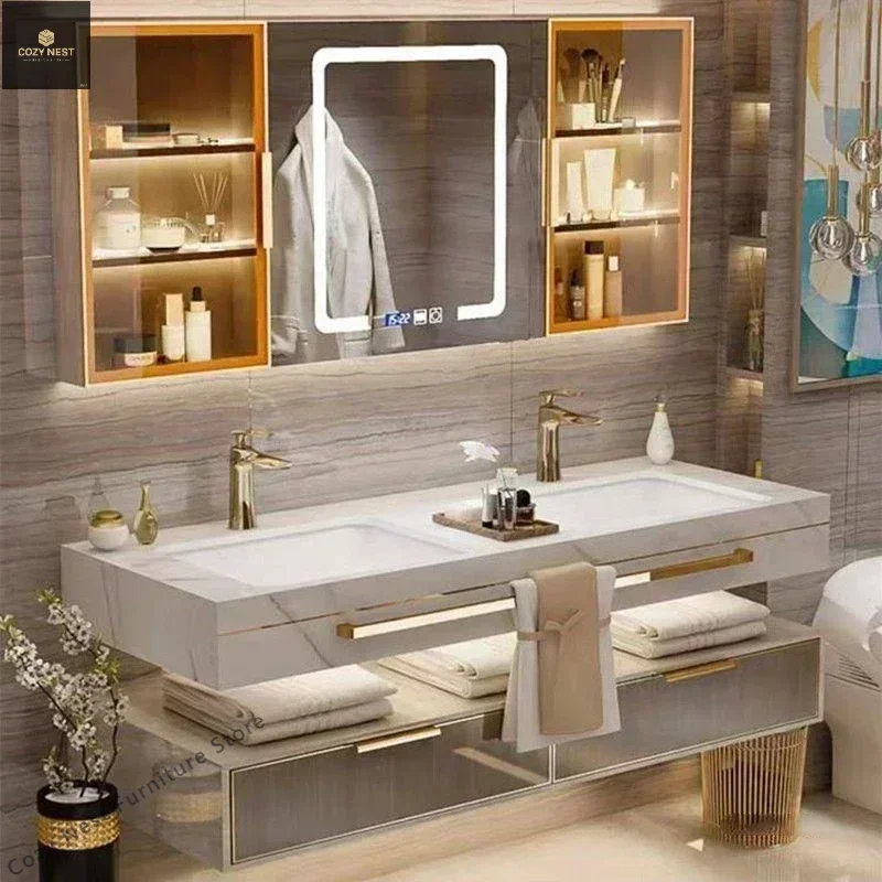

Modern Floating Bathroom Vanity rack Smart Mirror organization Bathroom Vanity Cabinets Bathroom Vanity Furniture New