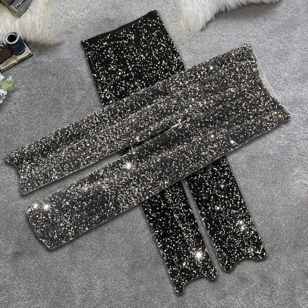 

Pants Woman Elastic Waist Sequins Wide Leg Trouser Shiny Full Length Straight Female 2023 Fashion Trendy Sparkling Gold Pant