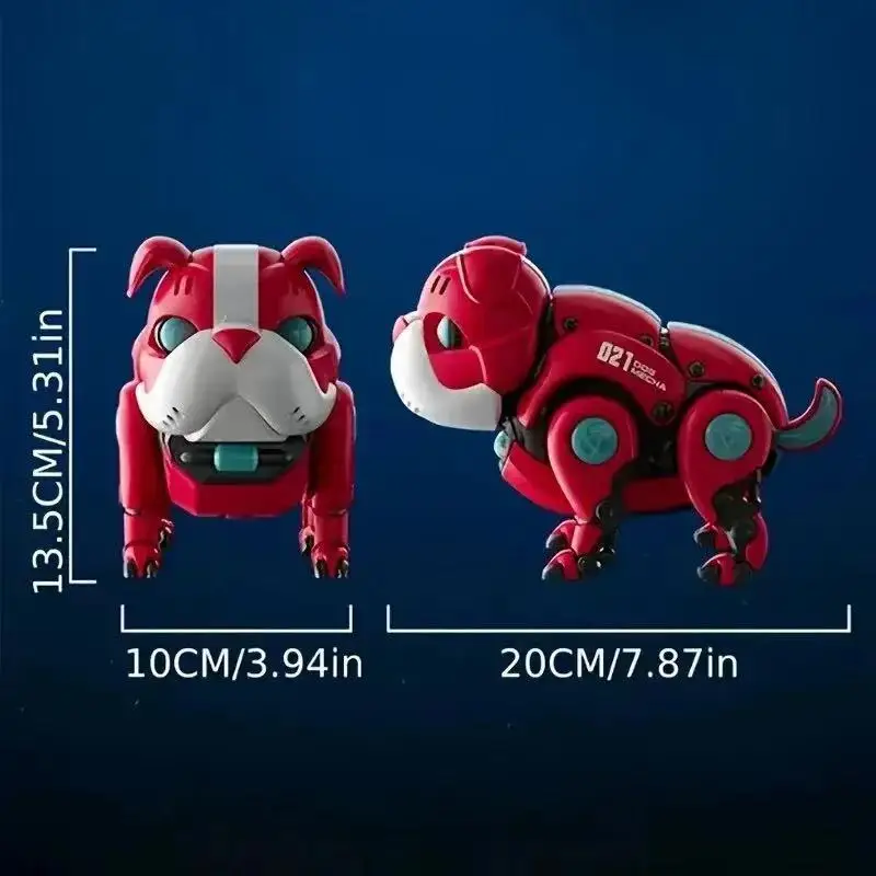 Elektrische Musik Bulldogge Roboter interaktiver Hund mit leichtem Spielzeug für Kinder frühe Bildung Baby beruhigendes Spielzeug für Kinder Jungen Mädchen