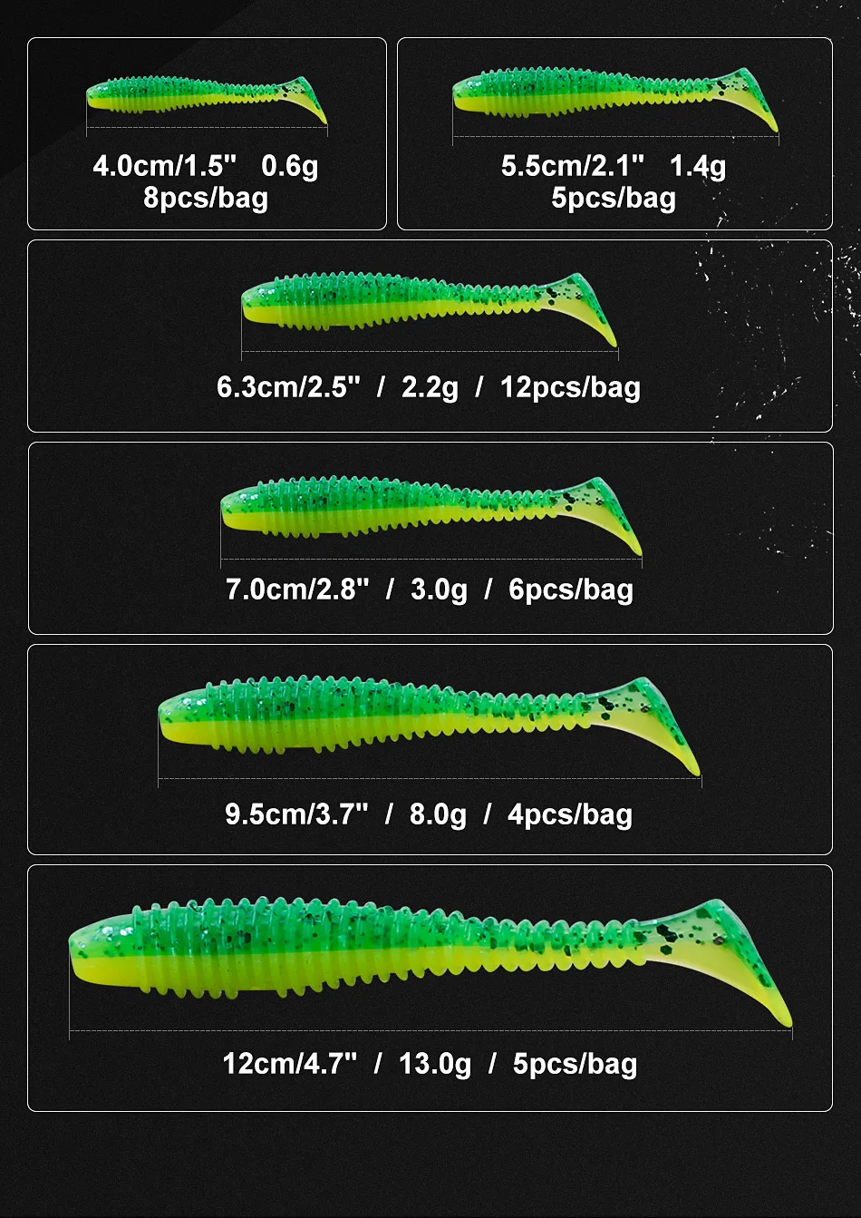 Noeby Weichen Angeln Lockt 9,5 cm 8g Paddel Schwanz Künstliche Weichen Köder Schaukel Wurm Swimbait Wobbler für Bass Silikon angeln Köder – Detail 4