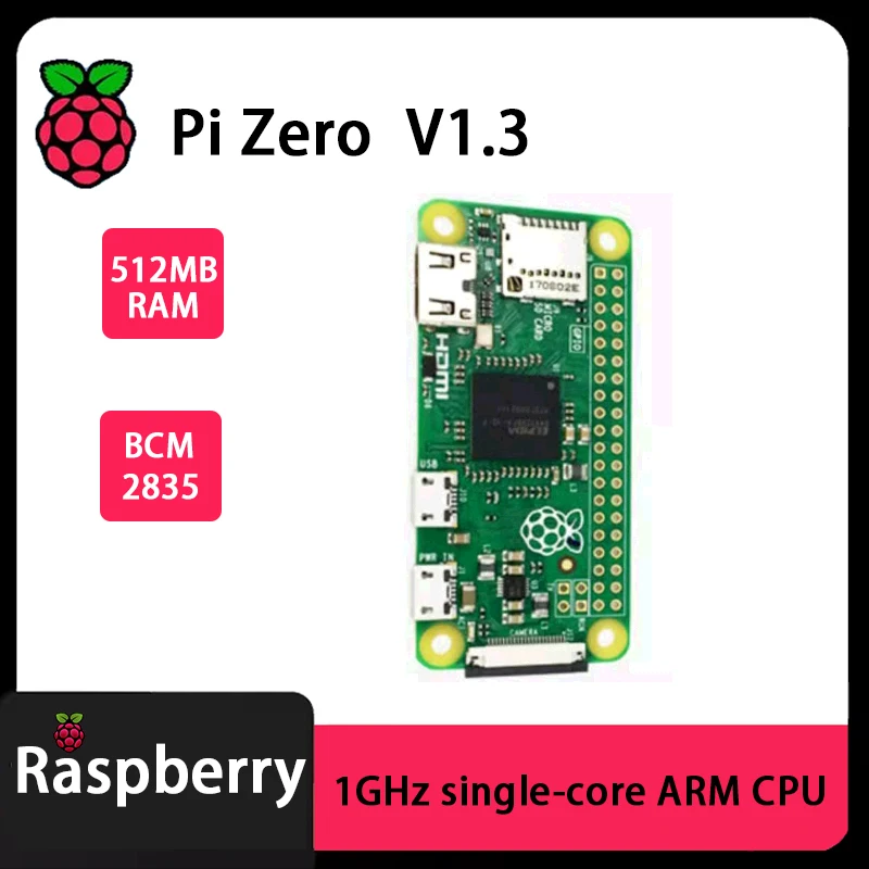 Official Original Raspberry Pi Zero v1.3 Zero KIT Development Kit 4GHz 512MB SDRAM BCM2835 65x30x5mm