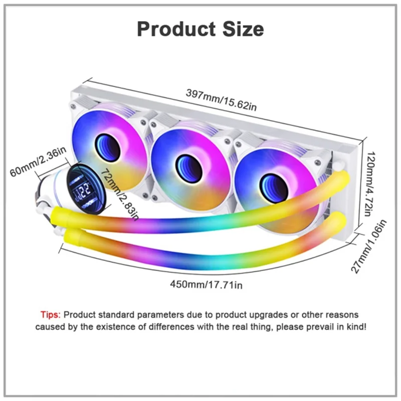 

Охладитель воды 360 мм ARGB охладитель процессора для Lga2011v3 1200 AMD AM4 IWONGOU ПК водяное охлаждение-N33R