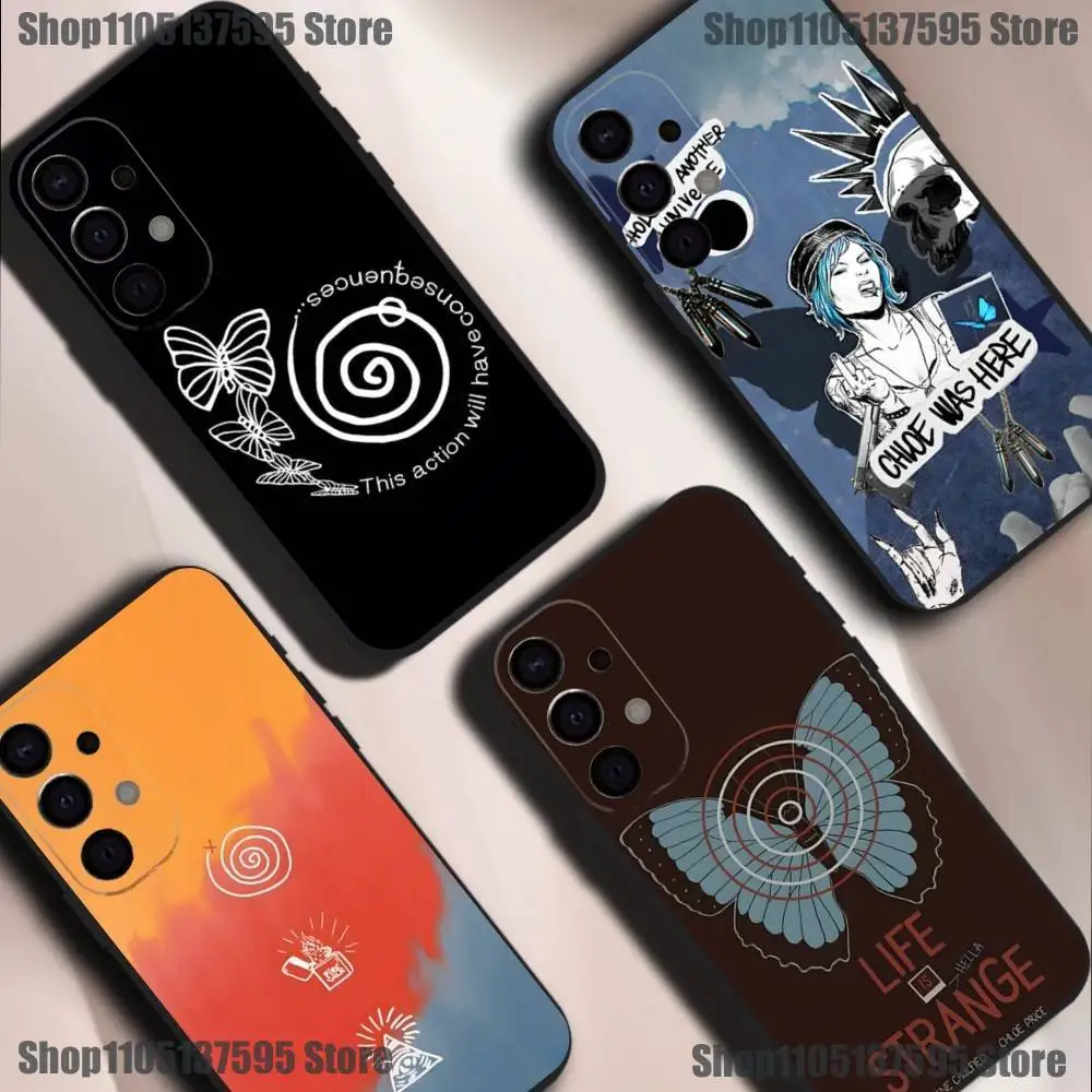 Funda de teléfono Life Is Strange Game para Samsung S25,S24,S21,S22,S23,S30,Ultra,S20,Plus,Fe,Lite,5G, funda negra
