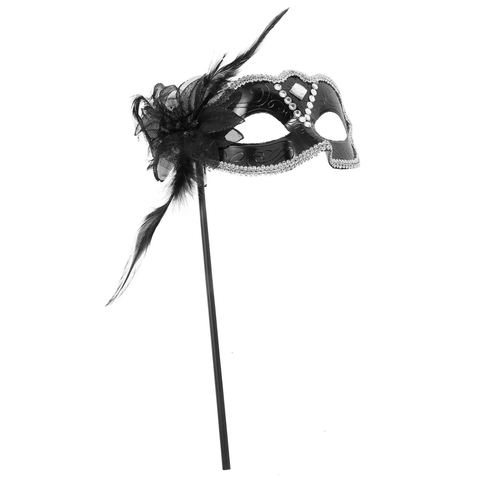 

Mask Masquerade For Women Handheld Party Prom Cosplay Costume Prop Mardi Gras Mask Dancing Event Decor