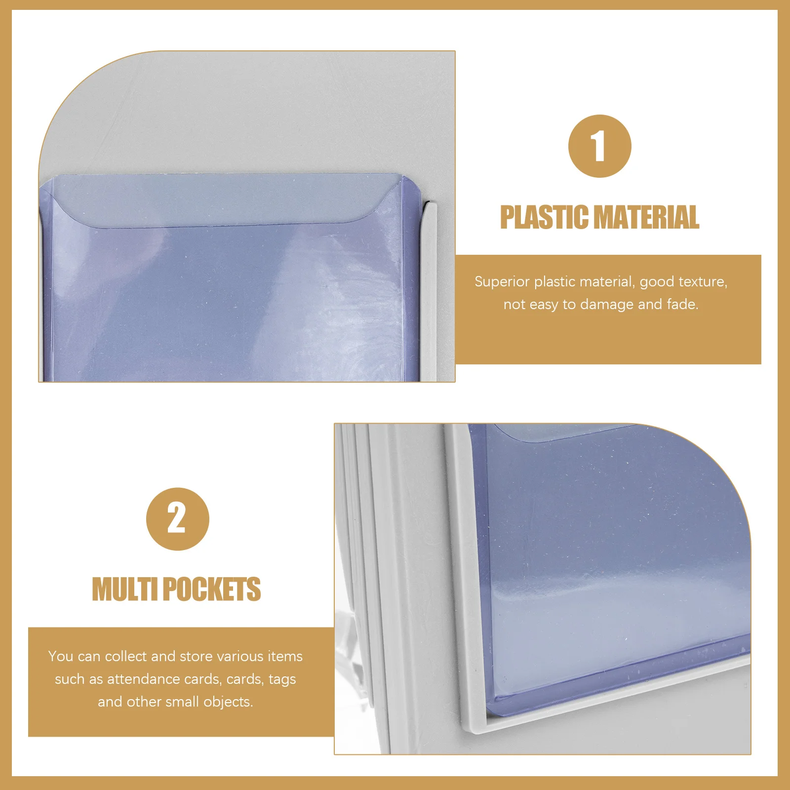 

Material Card Holder Plastic Storage Rack For Warehouse Factory Multi Pockets Time Cards Organizer Wall Mounted