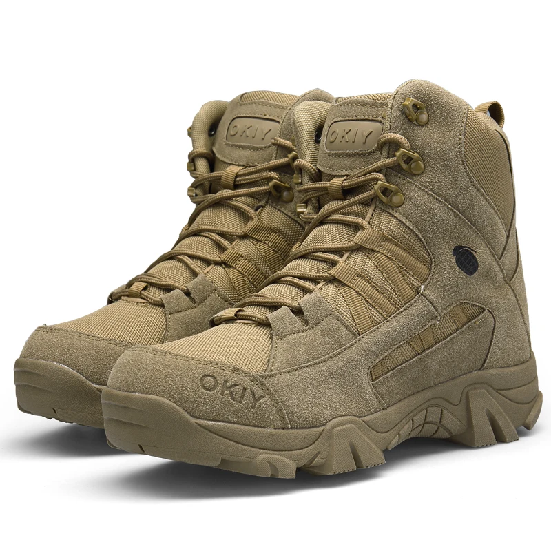 2024 Ankle Boots Men Outdoor Genuine Leather Combat Boots Work Safty Shoes for Men Hiver Casual Hiking Shoe
