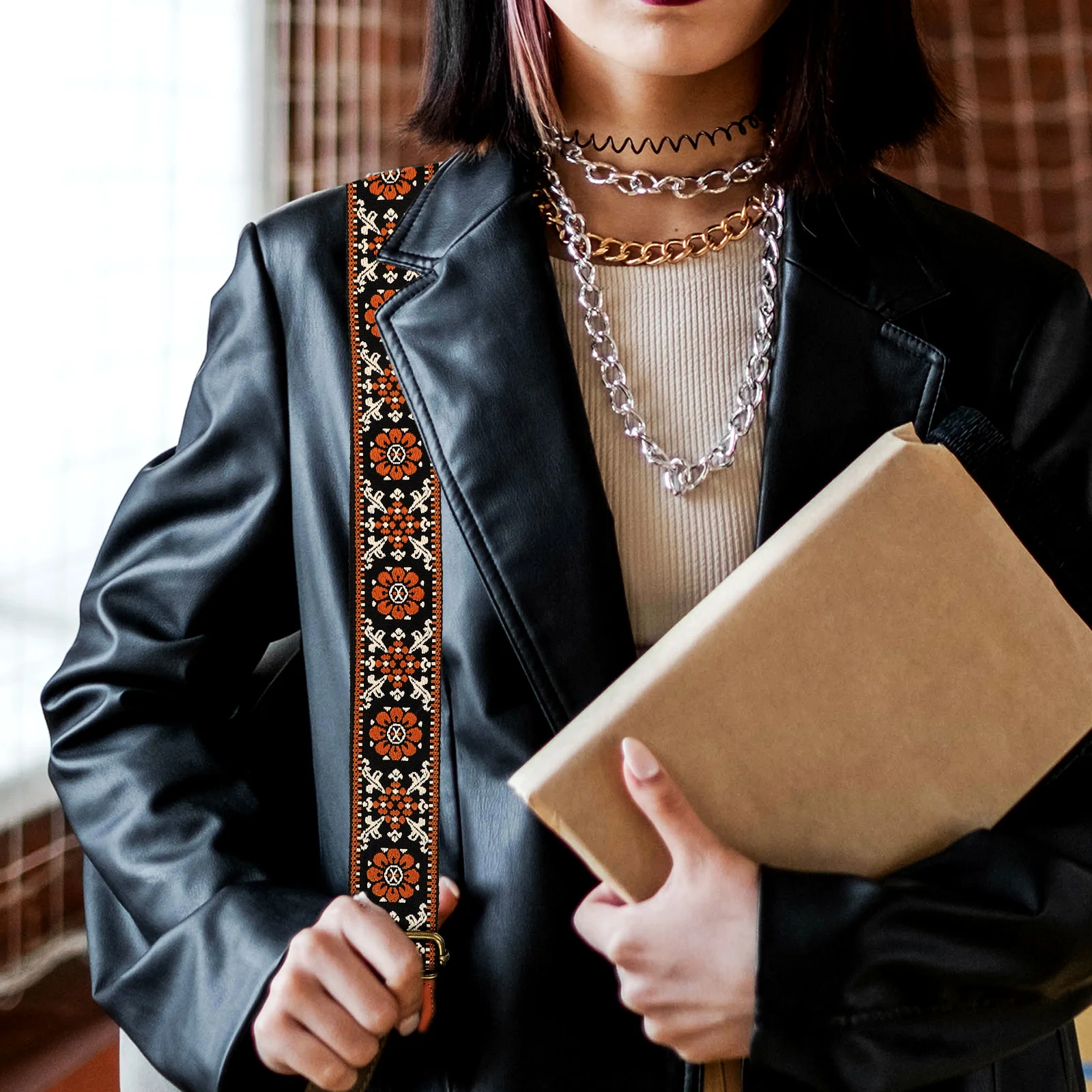 

Cotton Adjustable Shoulder Strap for Women Handbags Tote Replacement Purse Crossbody Bag Straps Extender Bohemia Wallet Long