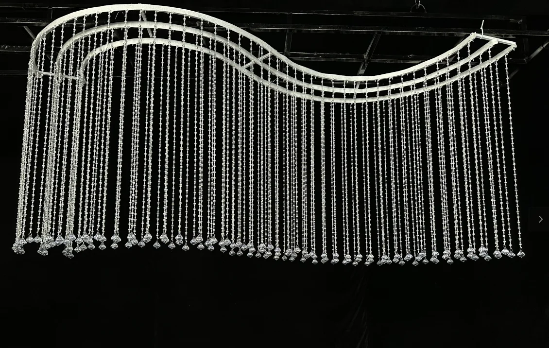 &c Acrylic Beads Chain Hanging Decorative Ceiling Crystals for Wedding Decorations