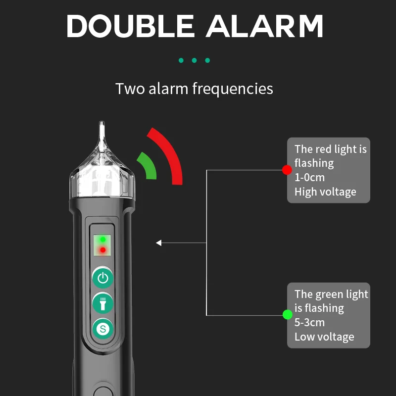 FUYI-Bolígrafo eléctrico compacto de voltaje CA, buscador de disyuntor de lápiz de 12V/48V-1000V, sensibilidad de voltaje ajustable