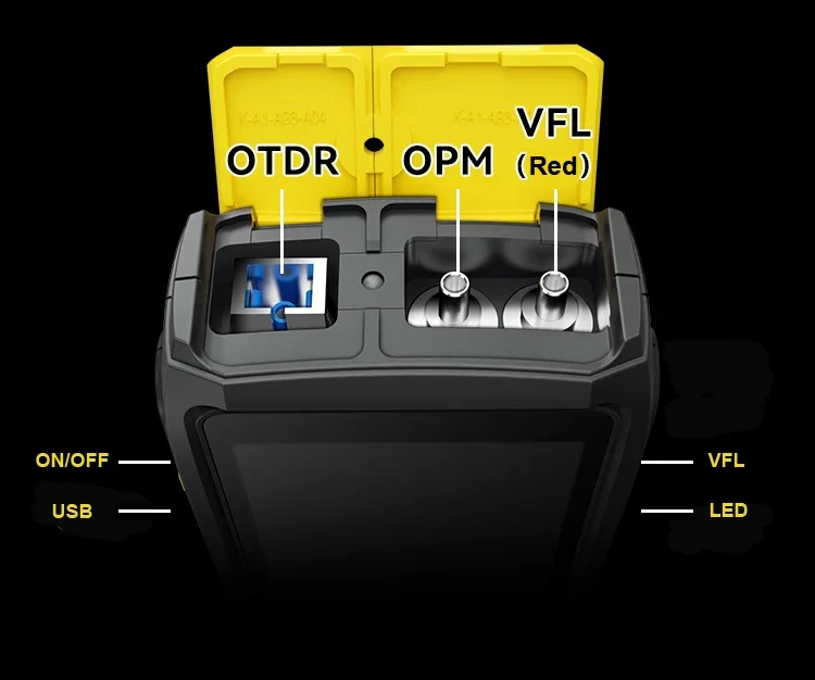 FTTH Active Fiber Live Test 1550nm 20dB 80KM Fiber Reflectometer otdr with Touch Screen OPM VFL OLS OTDR Tester