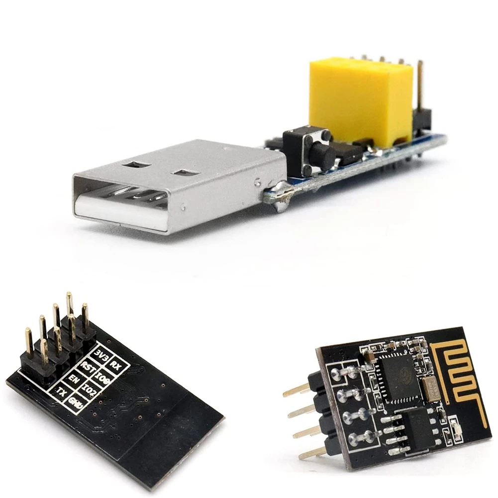 USB to ESP8266 Breakout CH340C ESP-01 ESP-01S Prog WiFi Programmer Downloader Adapter with Reset Auto Download Circuit