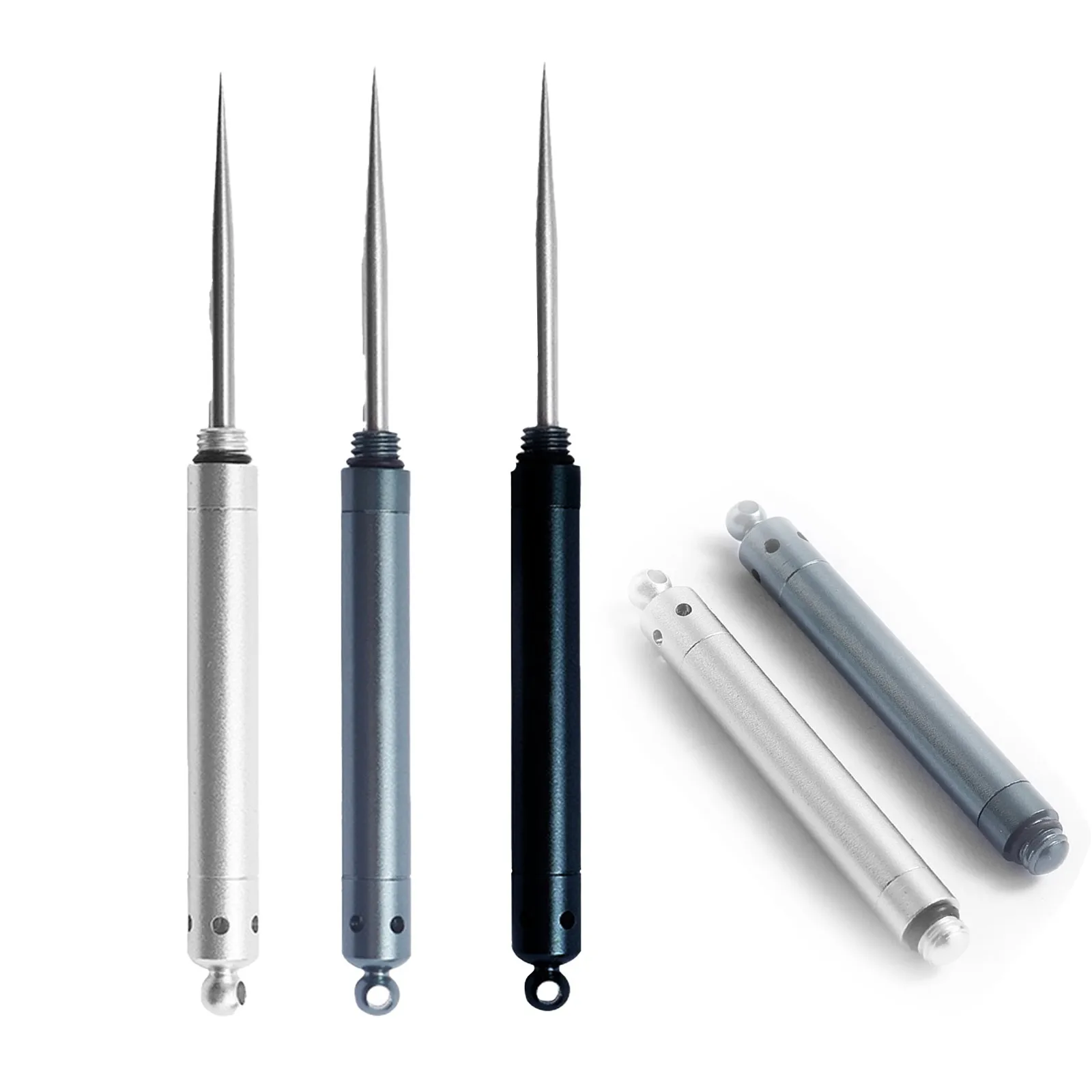 Outdoor Camping Titanium Toothpick Holder Fruit Fork Keychain Tool Portable Tooth Picking Tools Fruit Toothpicks