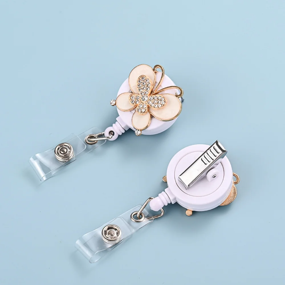 Crocodile Clip Name Tag Fashionable Butterfly Badge Clip Cartoon Badge Clip Colorful Metal Badge Holder For Event Office