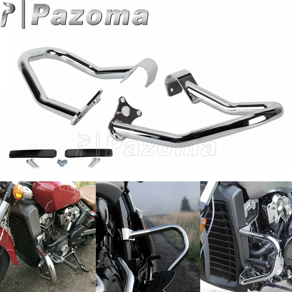 

Chrome Highway Crash Bumper Motorcycle Engine Bars Guards For Indian Scout Bobber Twenty ABS Sixty 100th Anniversary 2015-2021