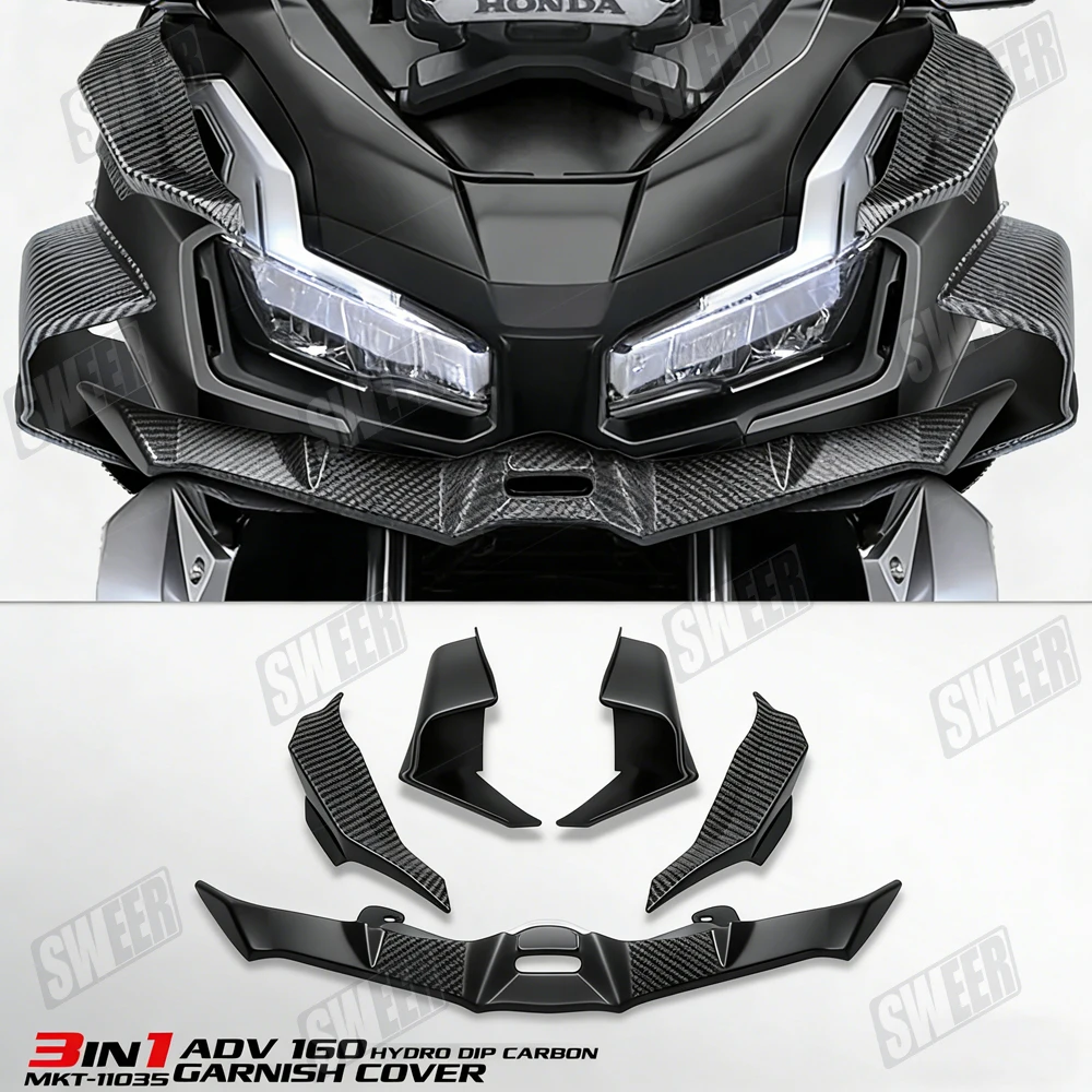 

Motorcycle Front Fairing Aero Wing Cover Compatible With Honda ADV160 2022-2025 Front Spoiler Winglets Aerodynamic Wing Spoiler