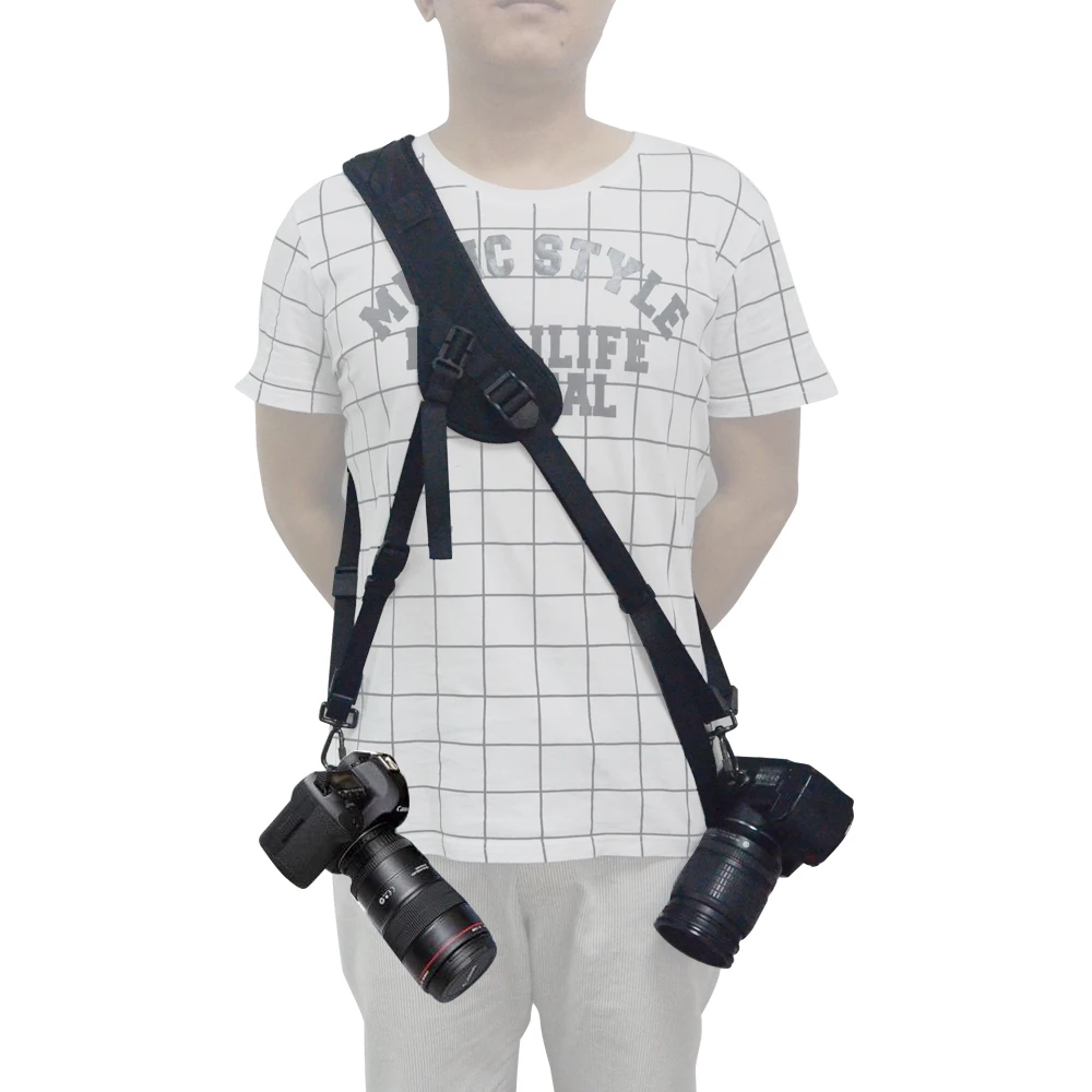 Mcoplus Crossbody Dual Camera Strap for 1 or 2 DSLR, SLR and Mirrorless Cameras