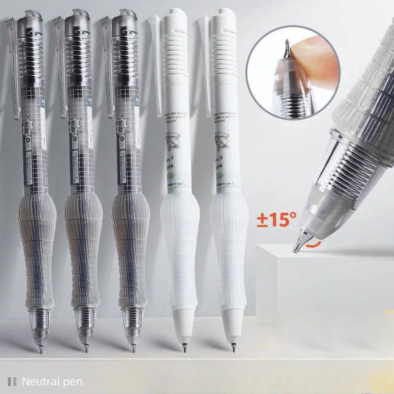 Elastic Fracture Brush Question Anti-fatigue Stress Relief Neutral Pen Comfortable Soft Grip Aesthetic Stationery Student Gifts