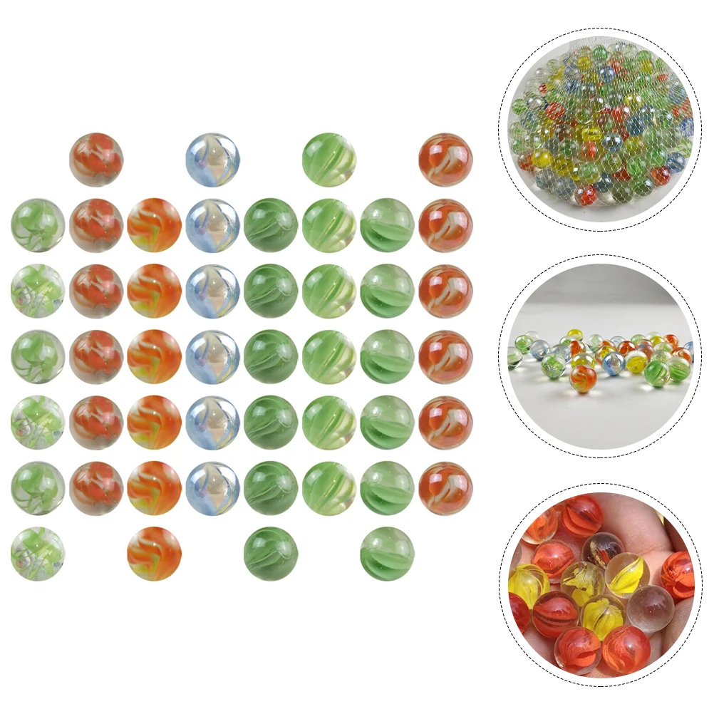 100 Pcs Colored Marbles Glass Ball Toys Decoration Vase Fish Tank Child Unique Long Lasting Play Craft Outdoor Toy