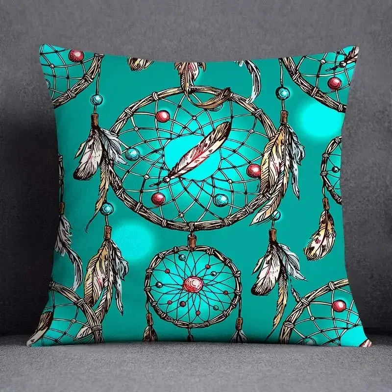 New Design Green Flower and Animal Pattern Home Decoration Pillowcase Square Pillowcase Home Office Decoration Cushion Cover