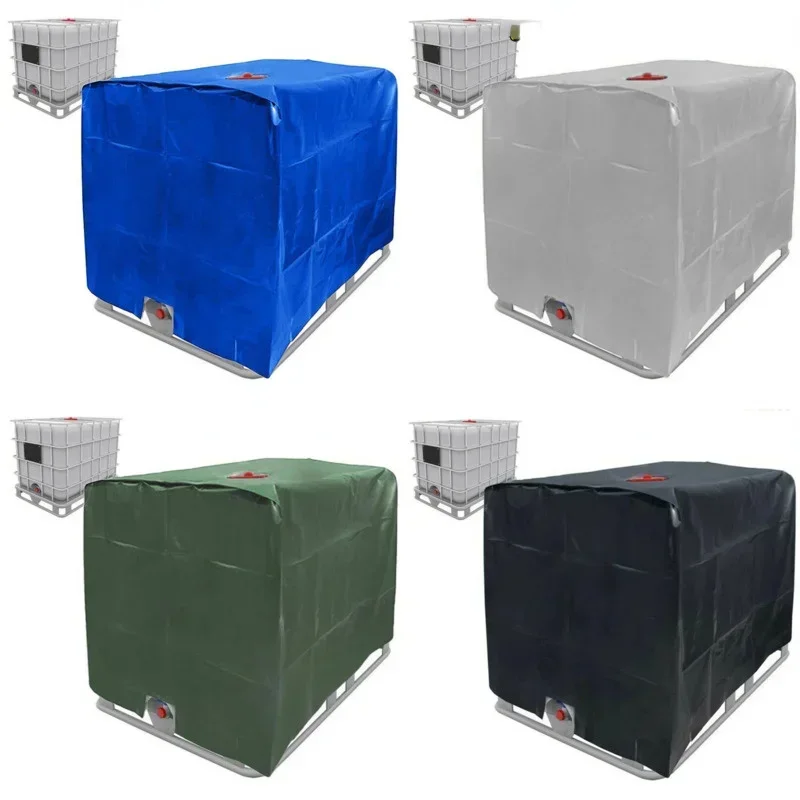 210D Oxford Cloth IBC Ton Barrel Water Tank Cover 1000/800/600/300 Liter Container Aluminum Foil Waterproof Dustproof UV Cover