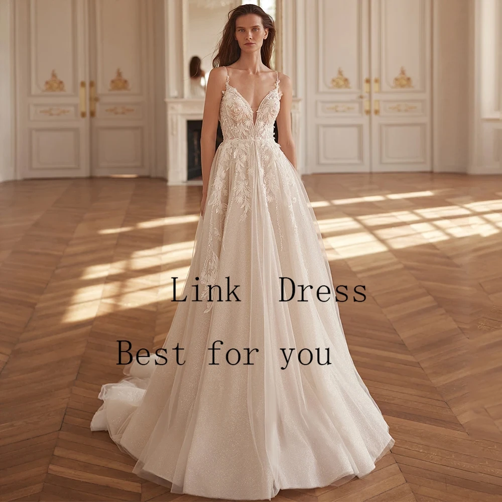Spaghetti Straps Wedding Dresses for Ladies Soft Tulle Bridal Gowns Exquisite Sleeveless Vestidos De Novia New 2026 Summer