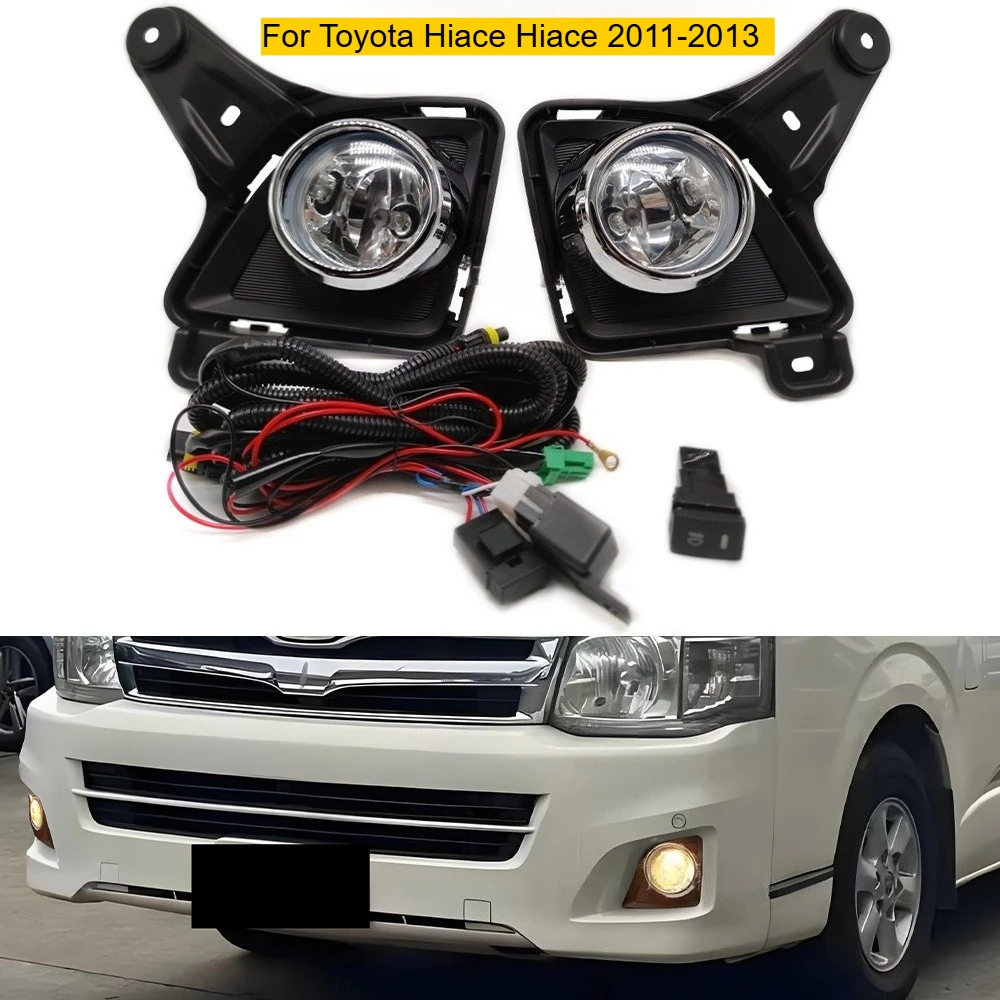 

Suitable for Toyota Hiace 2011-2013 models, front fog lamp, front bar lamp assembly modified LED anti-fog lamp frame